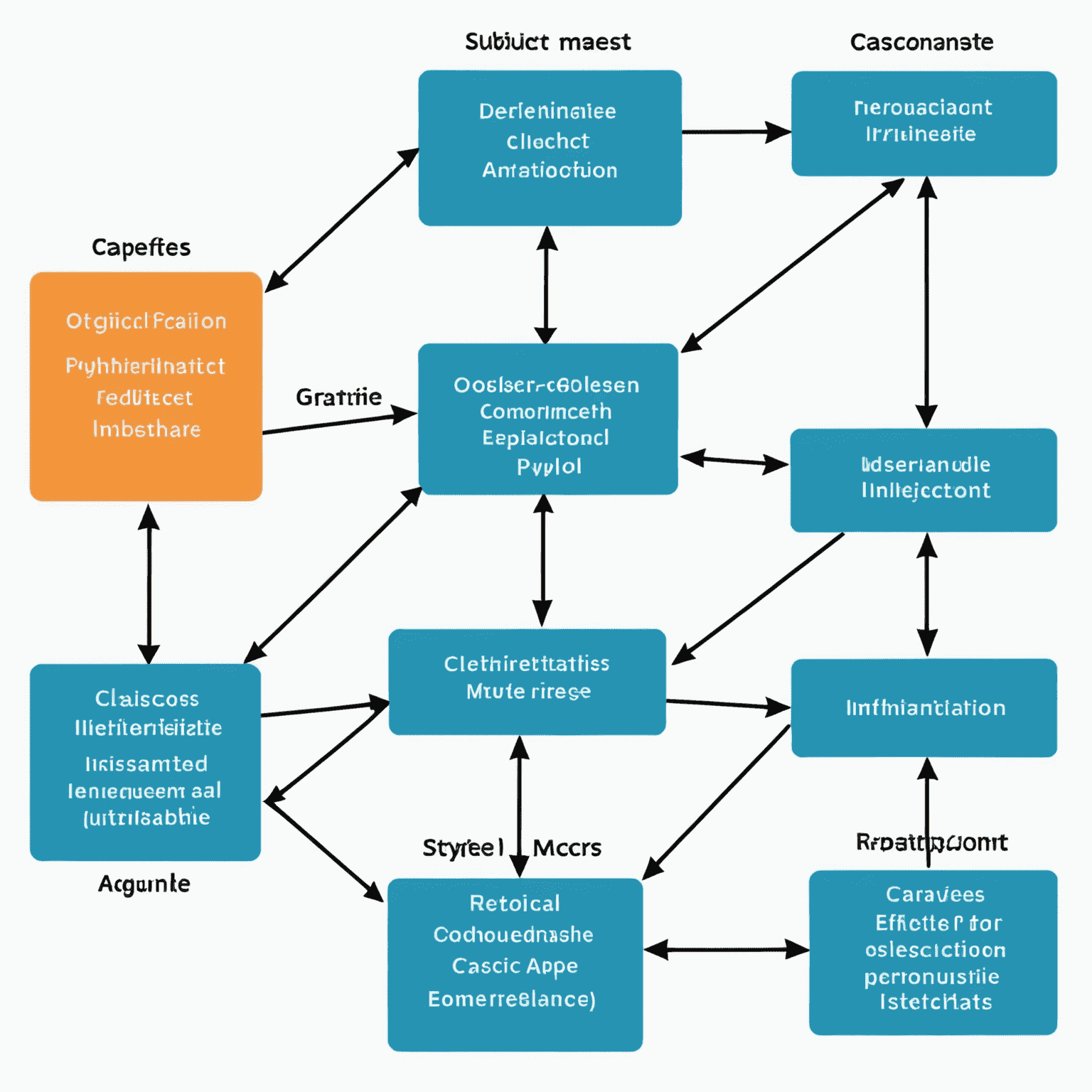 Imagen que muestra un diagrama de clases en Python, con flechas indicando herencia entre clases, métodos y atributos resaltados, y un ejemplo de instanciación de objetos.